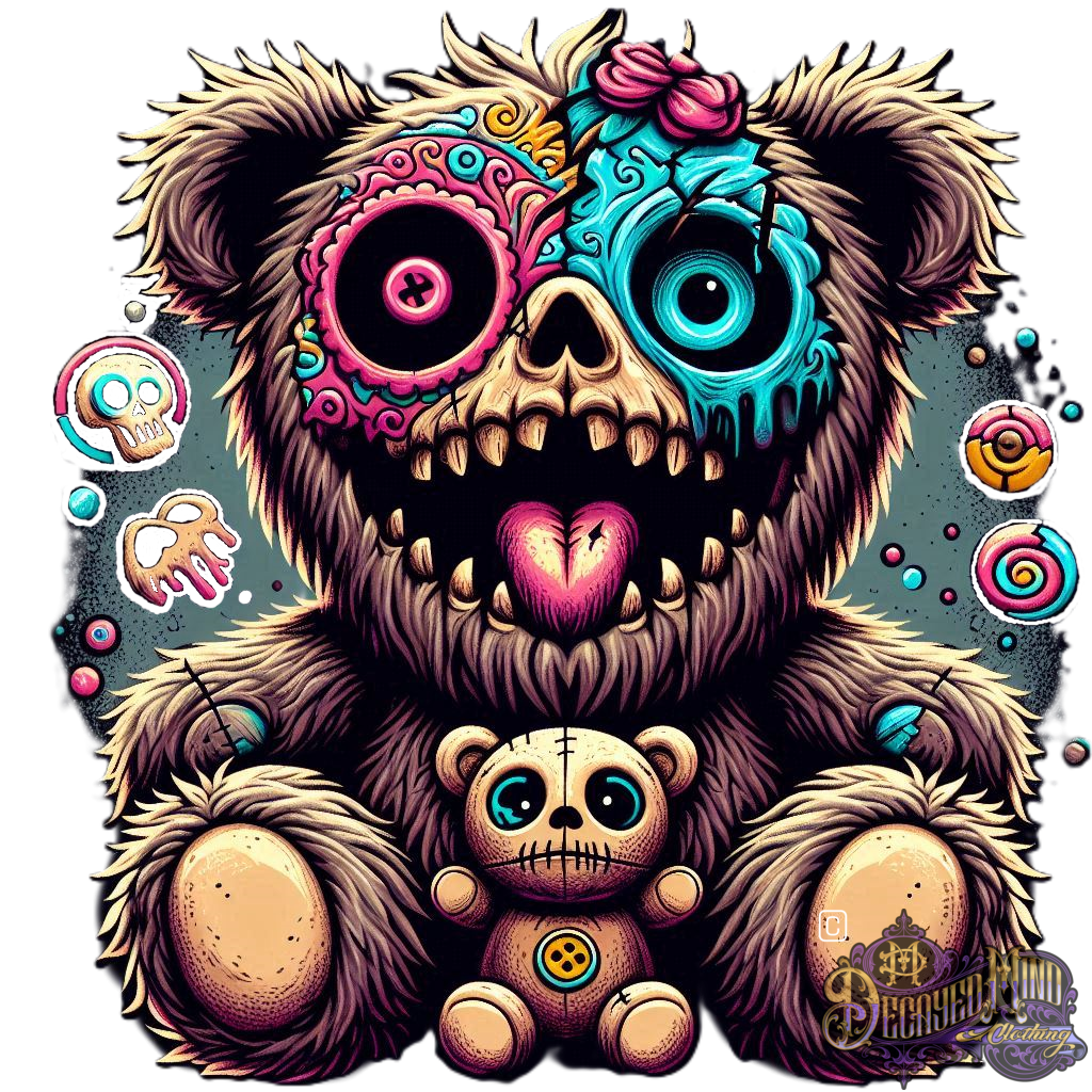 Bazzy Sugar Skull Zombie Hoodie - Heavy Blend Design