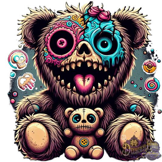 Bazzy Sugar Skull Zombie Hoodie - Heavy Blend Design
