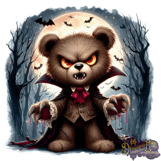 Nosfabeartu Legendary Dead Teddy Vampire Hoodie – Premium Heavy Blend